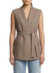 Brunello Cucinelli Cappuccino Linen Blend Vest