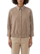 Brunello Cucinelli Striped Cotton Shirt With Elasticated Hem
