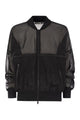 Brunello Cucinelli Cotton Organza Bomber Jacket With Shiny Trims