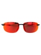 Maui Jim Matte Solid Dark Blue W/Orange Acetate Sunglasses