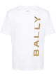 Bally White Cotton T-Shirts And Polos