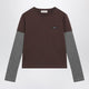 Miu Miu Cocoa/Anthracite Cotton Jersey Tshirt
