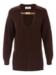 Elisabetta Franchi Polo Collar Sweater With Buckle Detail