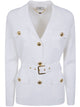 Elisabetta Franchi Belted And Pocket Knit Cardigan