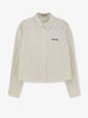 Miu Miu Striped Poplin Cream Cotton Shirt