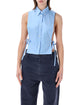 Miu Miu Miu Miu Poplin Sleeveless Shirt