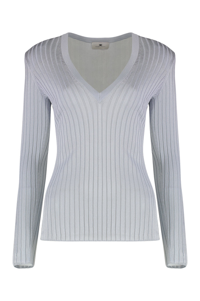 Elisabetta Franchi Long Sleeve Top In Viscose