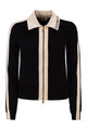 Elisabetta Franchi Knitted Jacket With Shiny Viscose Stripes