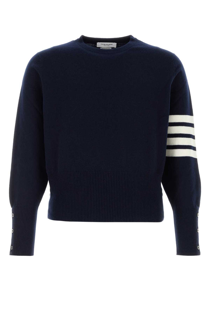Thom Browne Navy Blue Cashmere Sweater
