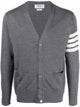 Thom Browne 4Bar Wool Cardigan
