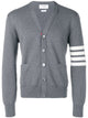 Thom Browne 4-Bar V-Neck Cotton Cardigan
