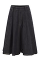 Brunello Cucinelli Cotton Denim Midi Skirt