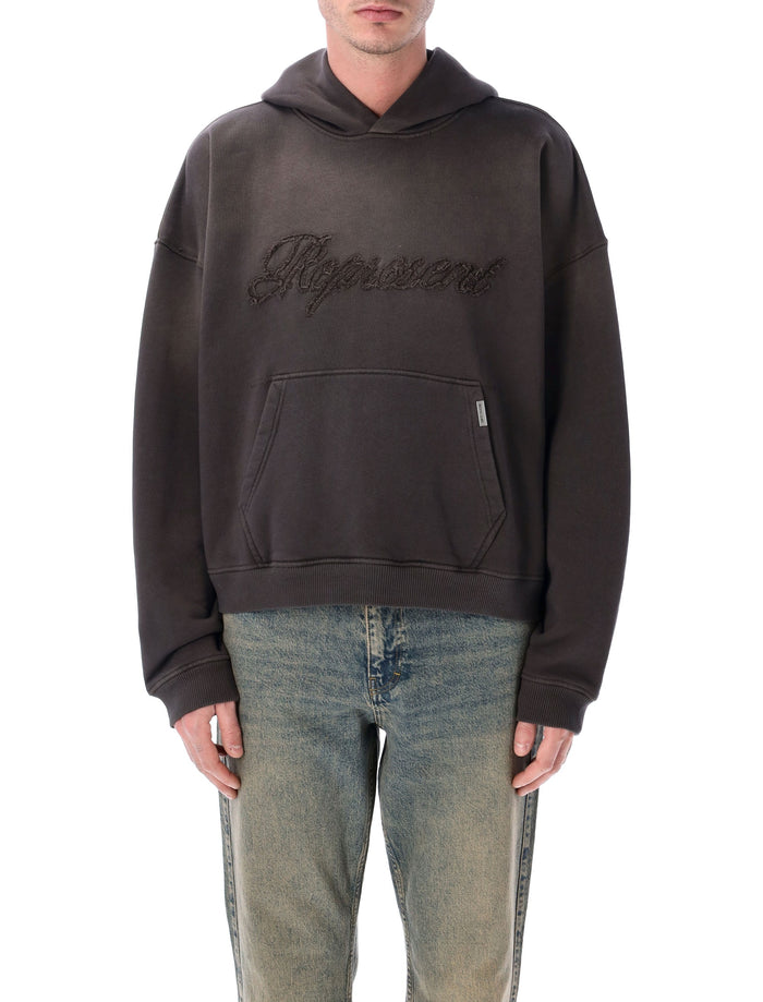 Represent Represent Rep Reverse Applique Cotton Hoodie