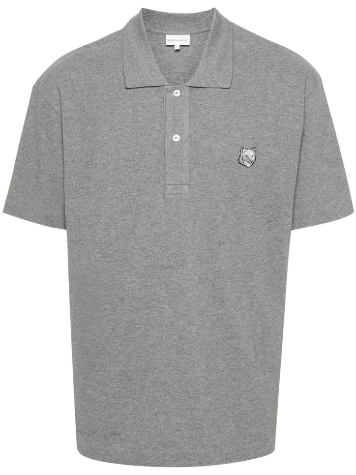 Maison Kitsuné Grey Polo With Logo