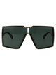 Max Mara Gold Black Metal Sunglasses