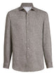 Brunello Cucinelli Easy Fit Linen Shirt With French Collar
