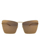 Mykita Gold Metal Sunglasses