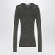 Miu Miu Gray Longsleeve Shirt In Lurex