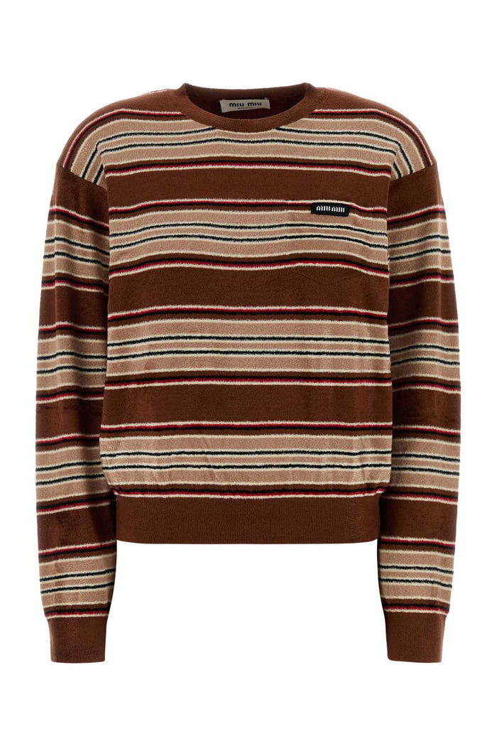 Miu Miu Embroidered Chenille Sweater