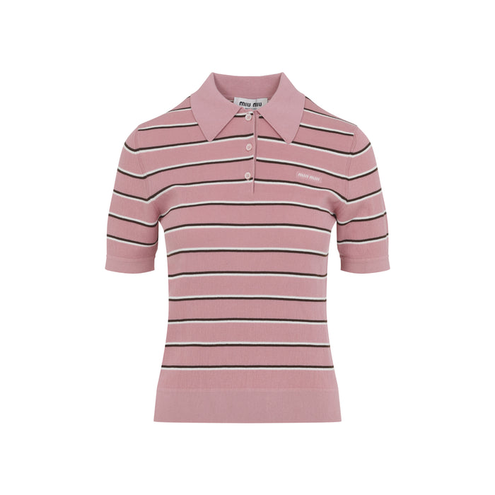 Miu Miu Pink Cotton Polo