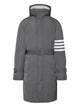 Thom Browne Poly Twill 4-Bar Hooded Down Parka With Belt