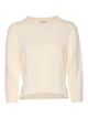 Loulou Studio Ivory White Melange Mora Sweater