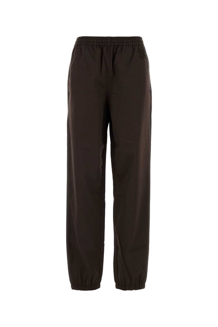 Miu Miu Chocolate Twill Joggers
