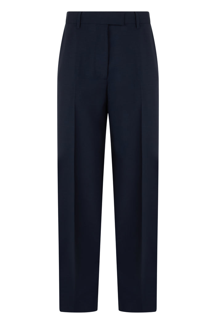 Miu Miu Navy Blue Mohair Blend Pant