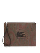 Etro Brown Leather Pouch Slg
