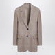 Brunello Cucinelli Light Brown Suede Singlebreasted Blazer