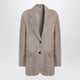 Brunello Cucinelli Light Brown Suede Single-Breasted Blazer