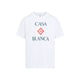 Casablanca White Logo-Print Short-Sleeve T-Shirt