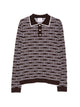 Casablanca Logo-Jacquard Long-Sleeve Polo Shirt
