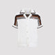 Casablanca White Brown Short-Sleeve Knitted Shirt