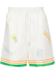Casablanca Printed Linen Shorts