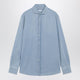 Brunello Cucinelli Easy Fit Shirt In Light Blue Denim