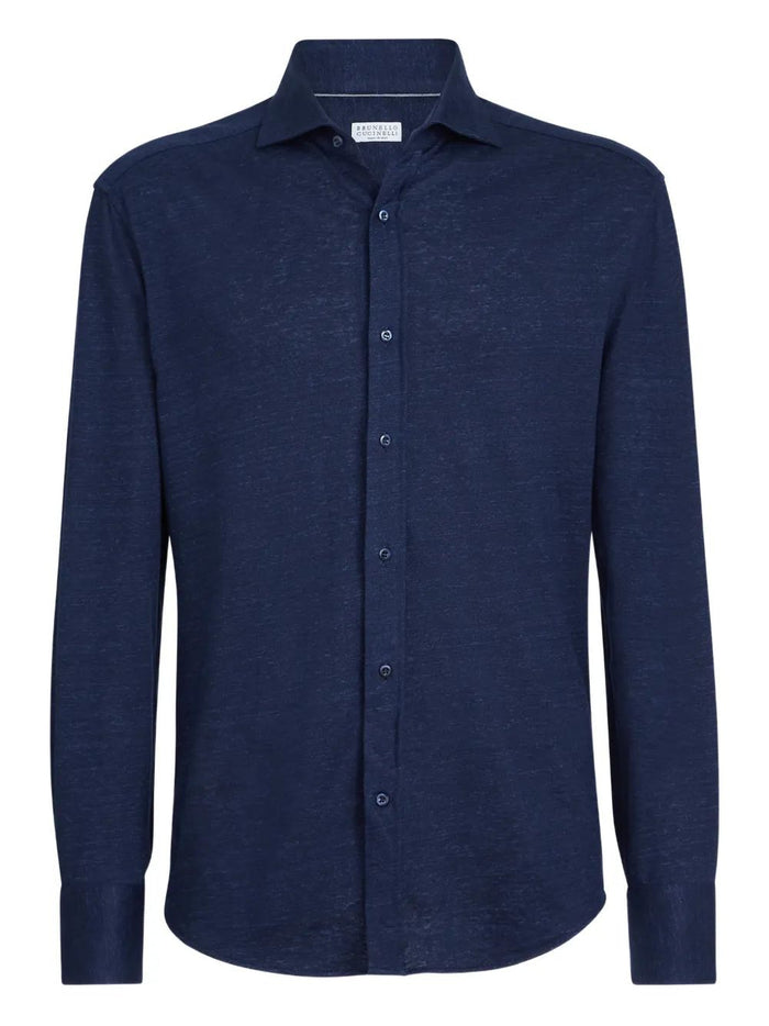 Brunello Cucinelli Linen Cotton Jersey Shirt