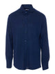 Brunello Cucinelli Blue Shirt With Frontal Buttons Closure