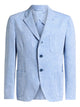Etro Single-Breasted Striped Cotton Jacket With Floral Paisley Motif