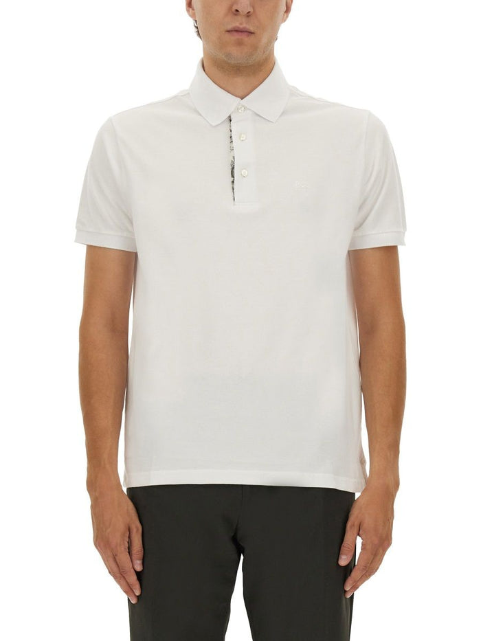 Etro White Cotton Polo Shirts