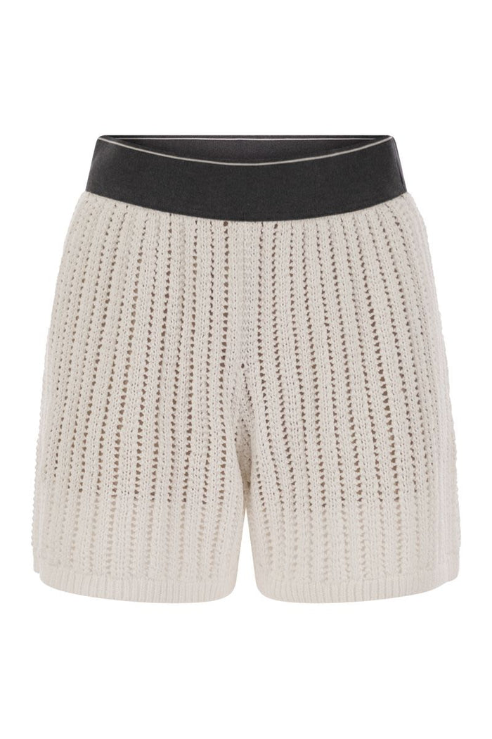 Brunello Cucinelli Cotton Net Knit Shorts