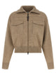 Brunello Cucinelli 'Shiny Zipper Pull' Wool Cardigan