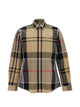 Barbour Beige Cotton Tartan Button-Dow