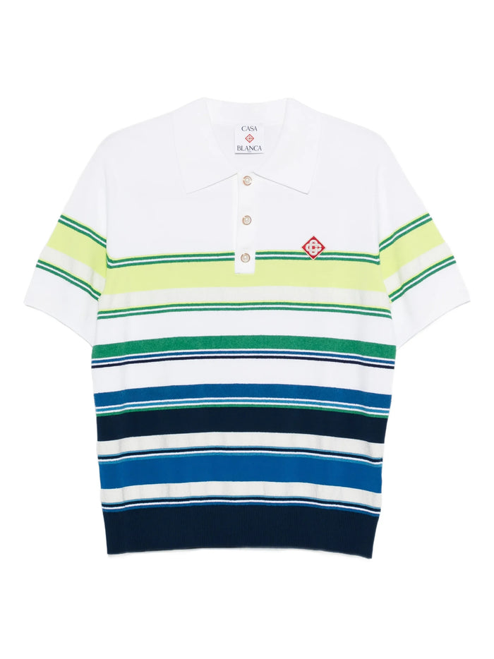 Casablanca Striped Polo Shirt