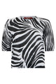 Max Mara Studio Animal Print Sweater With Short Sleeves