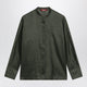 Max Mara Studio Ramie Canvas Shirt In Khaki Green
