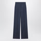 Max Mara Studio Classic Trousers In Blue Virgin Wool