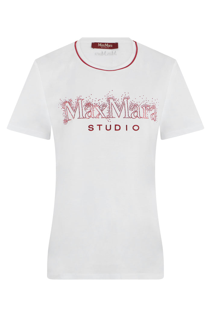 Max Mara Studio Cotton T-Shirt With Logo