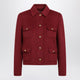 Max Mara Studio Jacket In Ruby Wool And Cashmere
