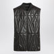 Moncler Rick Owens Brown Faux Leather Zipup Vest